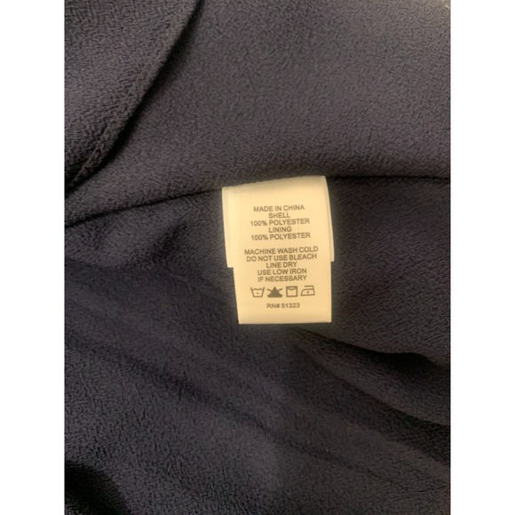 (H-232)1.STATE Floral Dress Size 0X Navy Blue Ruffle Hem Short‎ Sleeve boho - Picture 8 of 11